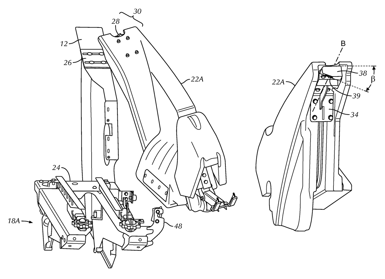 Header end hood mount for an agricultural harvester