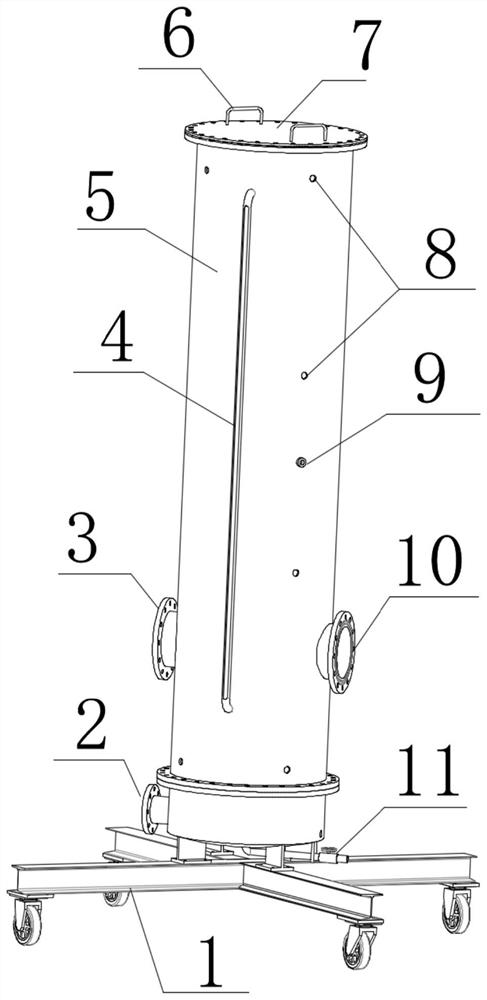 Test system of multifunctional gas-liquid state monitoring device and performance test method thereof