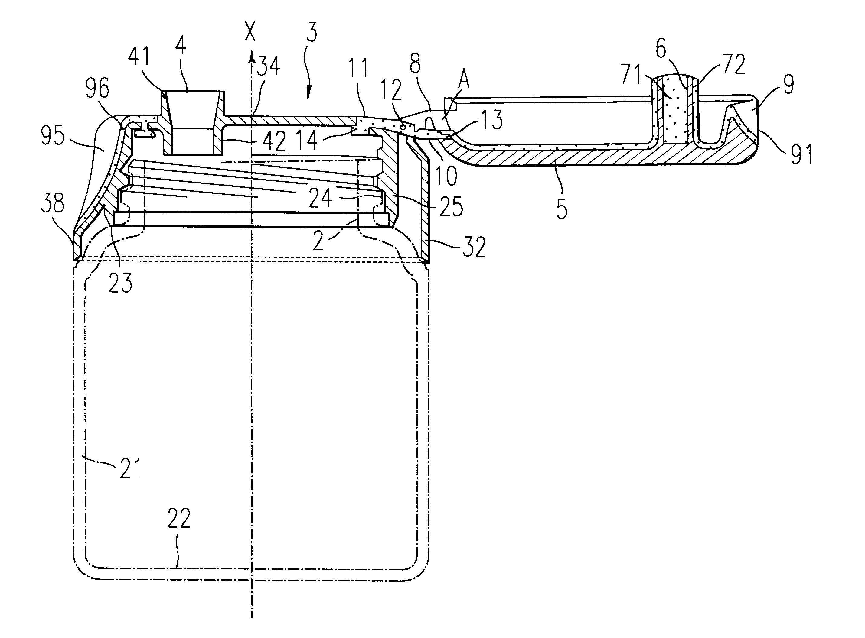 Dispensing cap with improved tightness