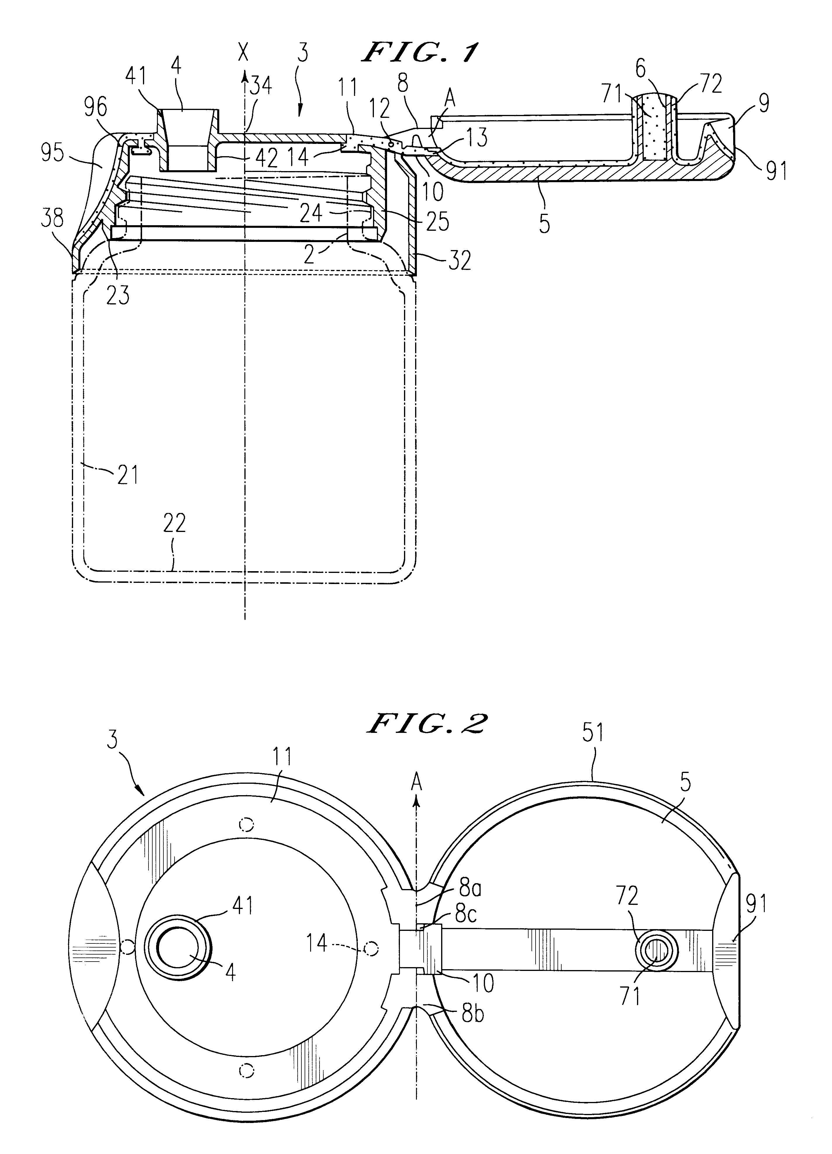 Dispensing cap with improved tightness