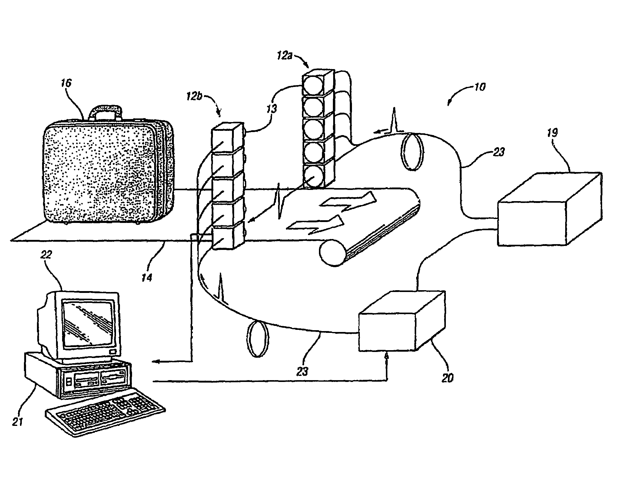 Terahertz imaging system for examining articles