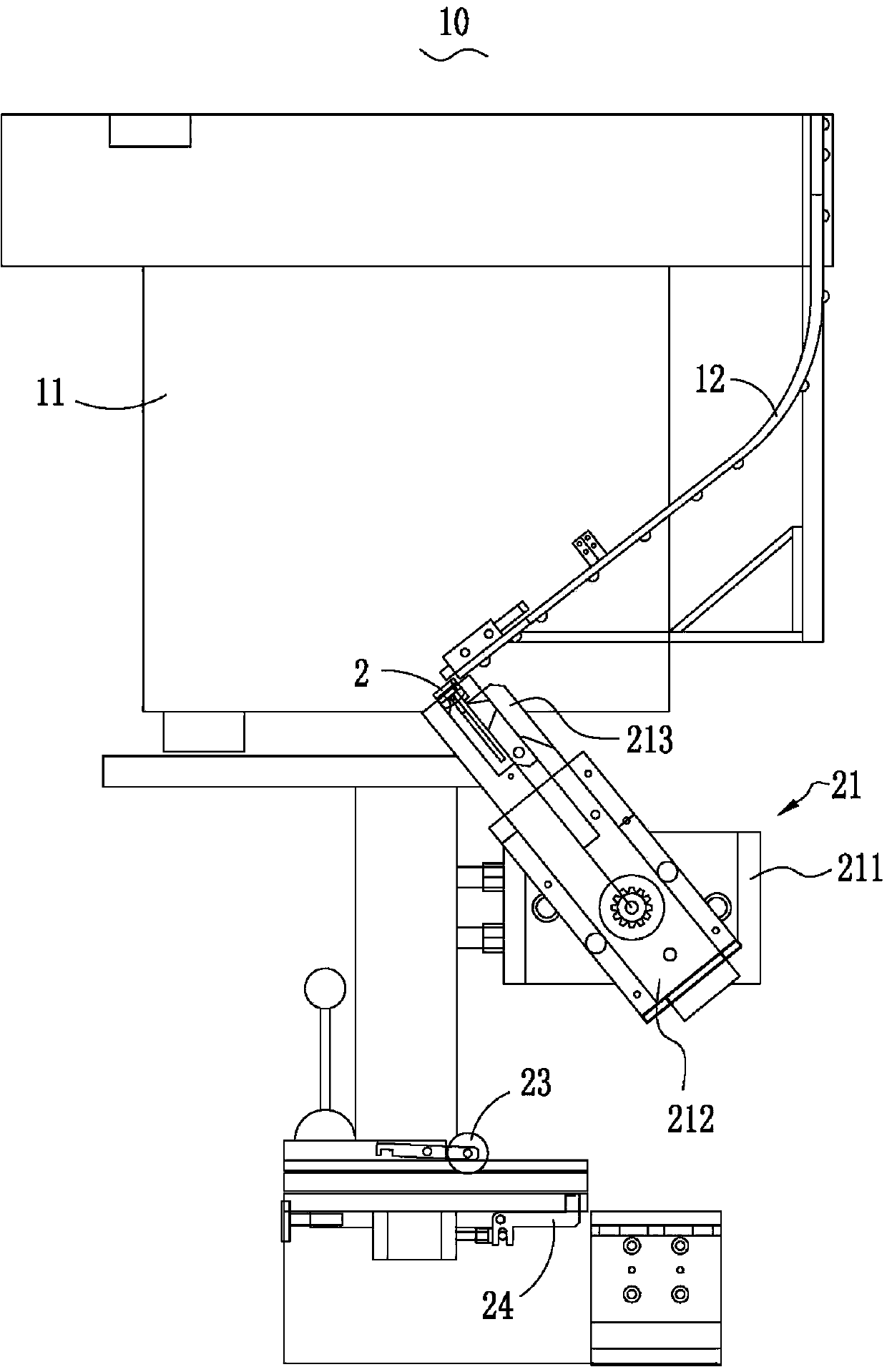 Automatic penetrator injection molding machine for plastic steel closed-end zippers