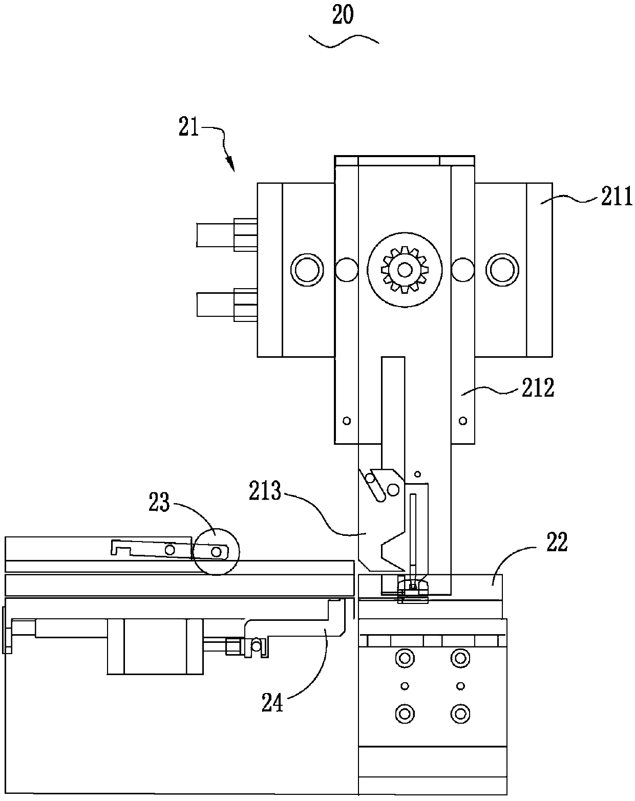 Automatic penetrator injection molding machine for plastic steel closed-end zippers