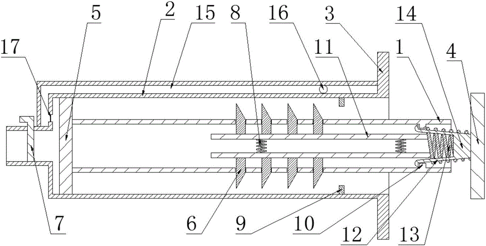 Negative pressure puncture needle cylinder with adjustable pressure