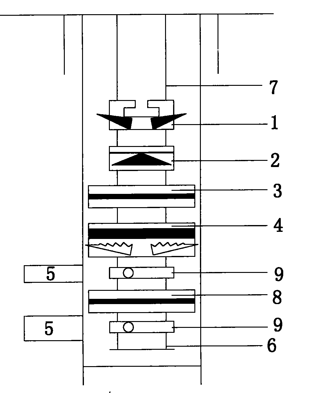 Fully-enclosed device of upper part of injecting layer for downhole operation of high-pressure water injection well