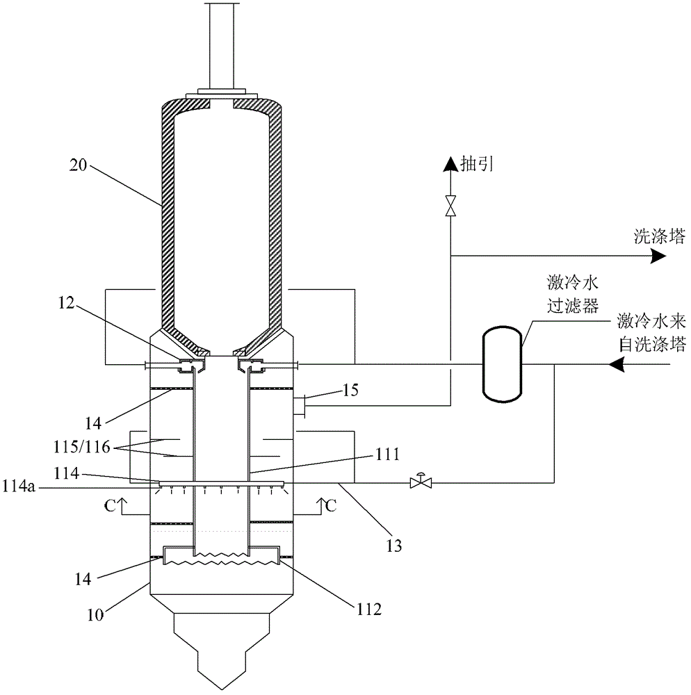 Gasification furnace and chilling chamber thereof