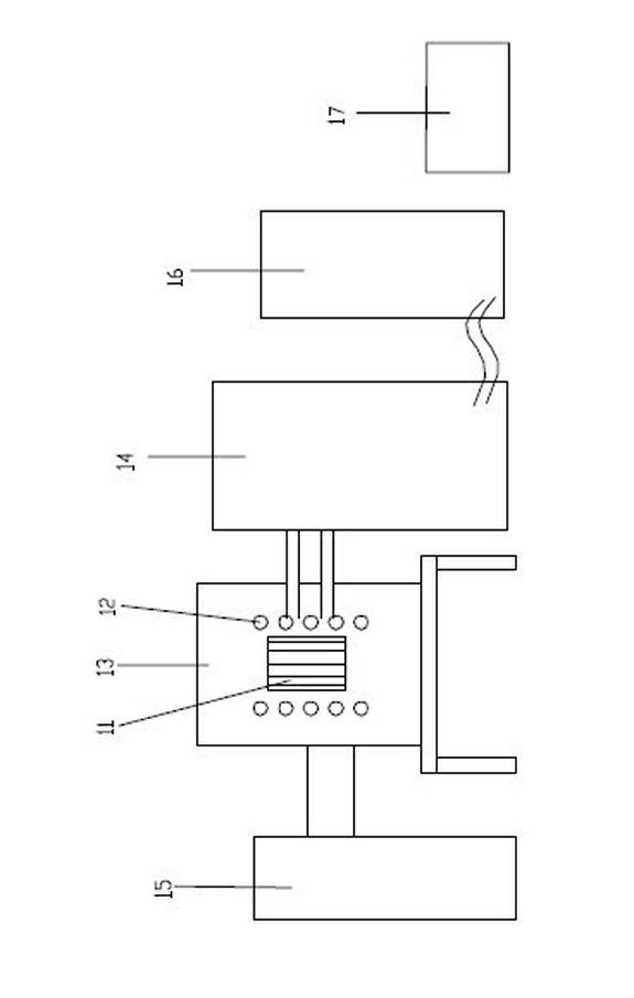 Cold crucible vacuum inductive smelting device having energy beam auxiliary heat source