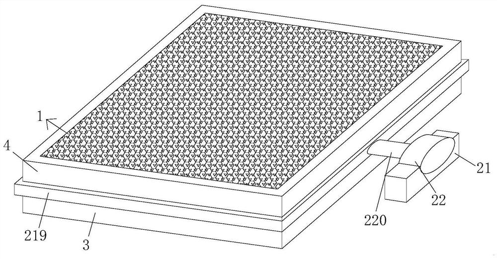 Self-adaptive negative suction type sole mud scraping grid based on miners