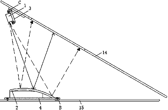 Method and device for realizing tri-compartment rear glass projection advertisement