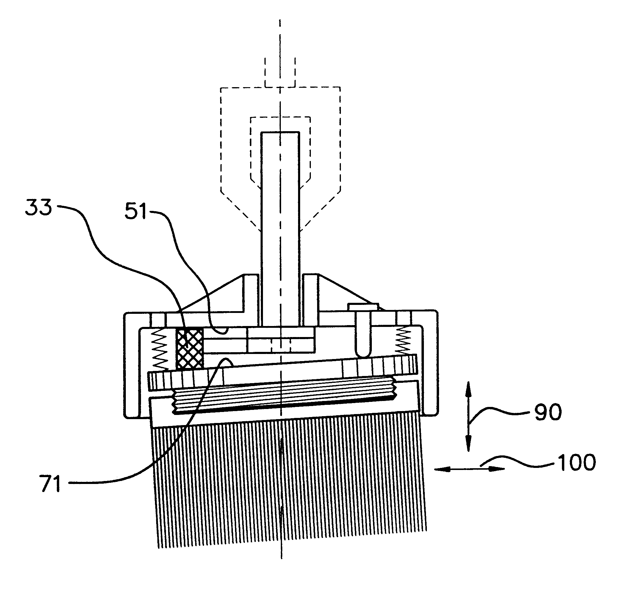 Wobble brush apparatus