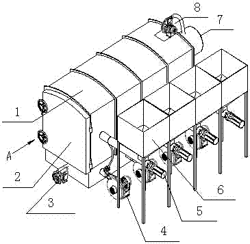 A Large Horizontal Biomass Diversified Raw Material Burner