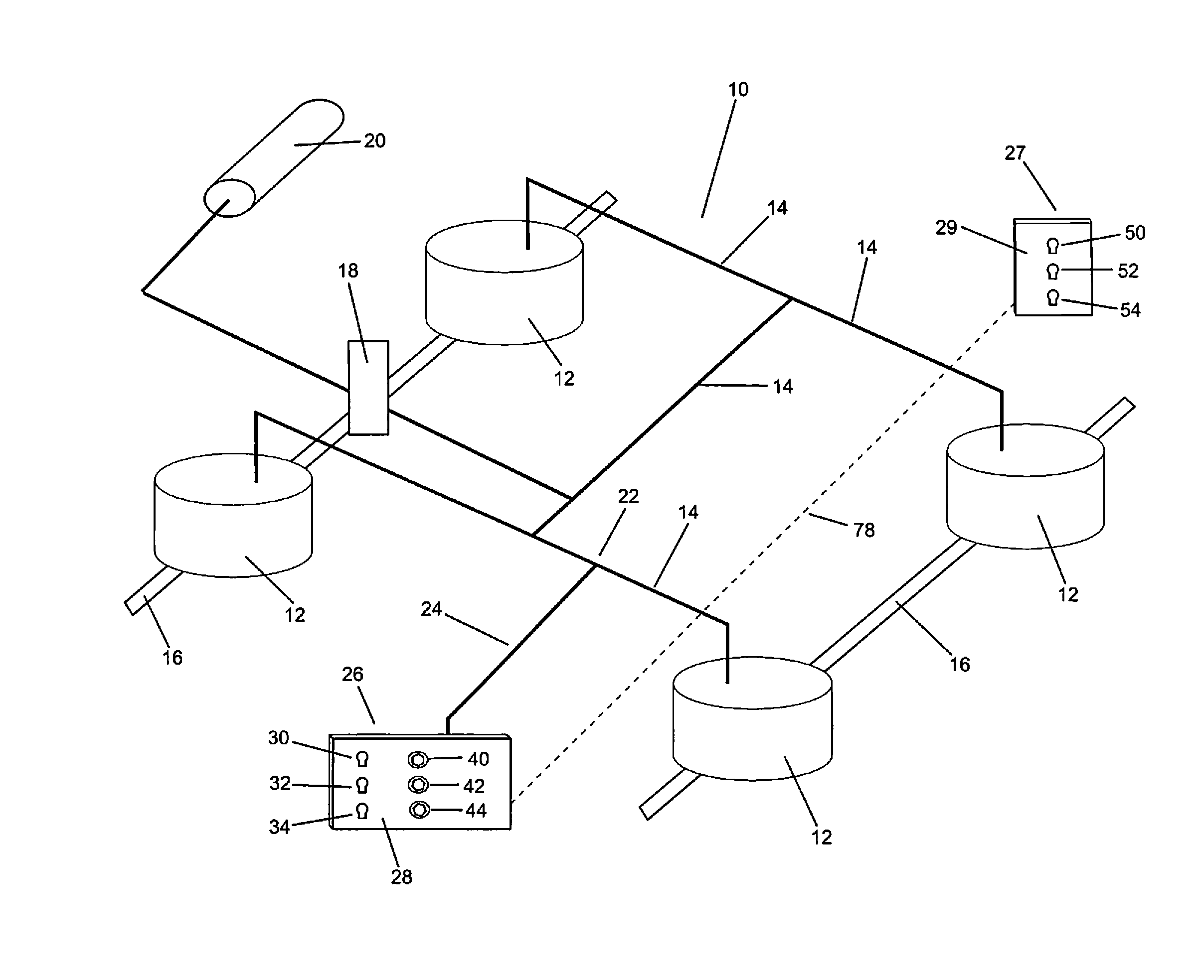 Air suspension pressure display