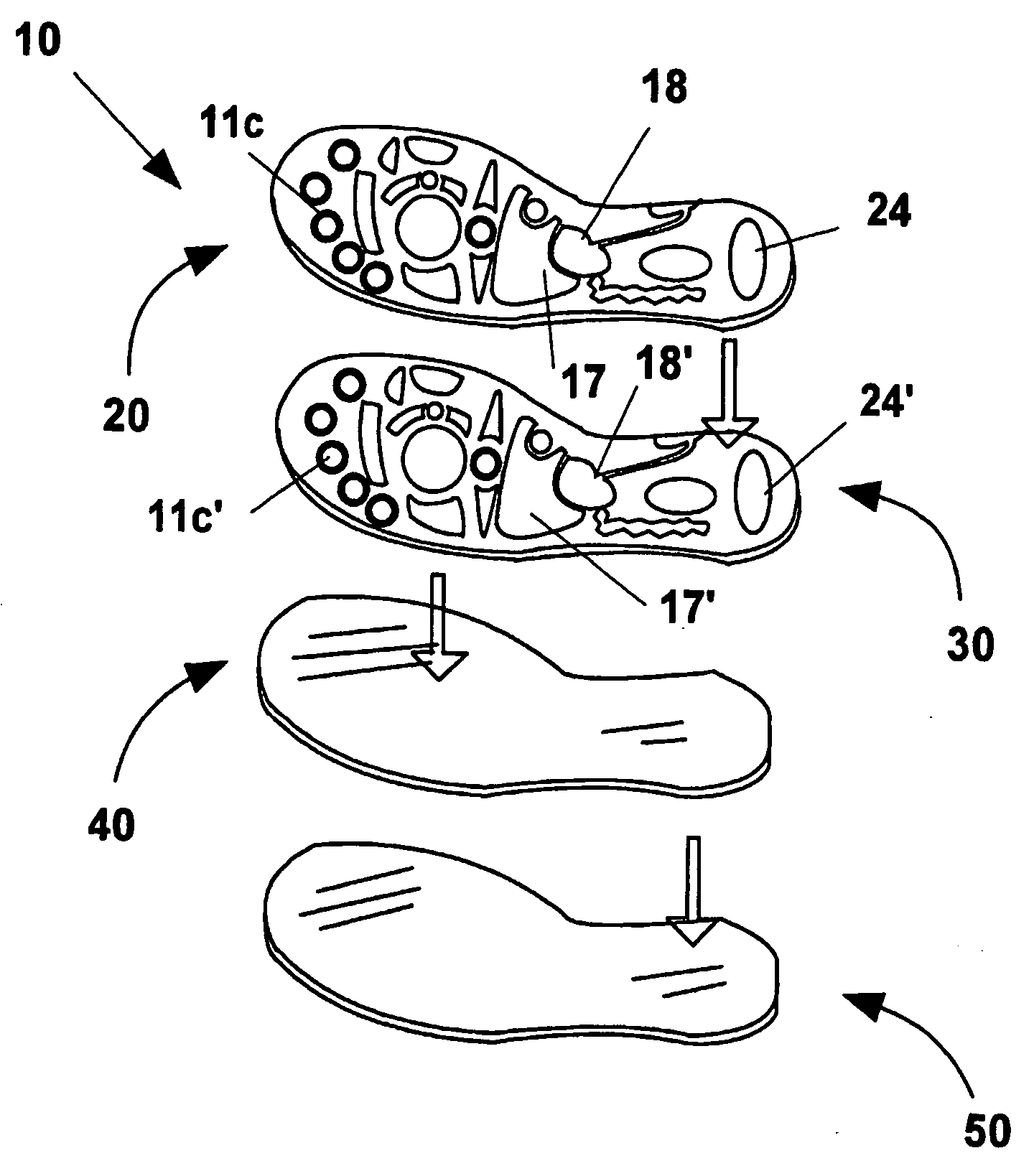 Insole for foot sole reflexology and shoe that includes that insole