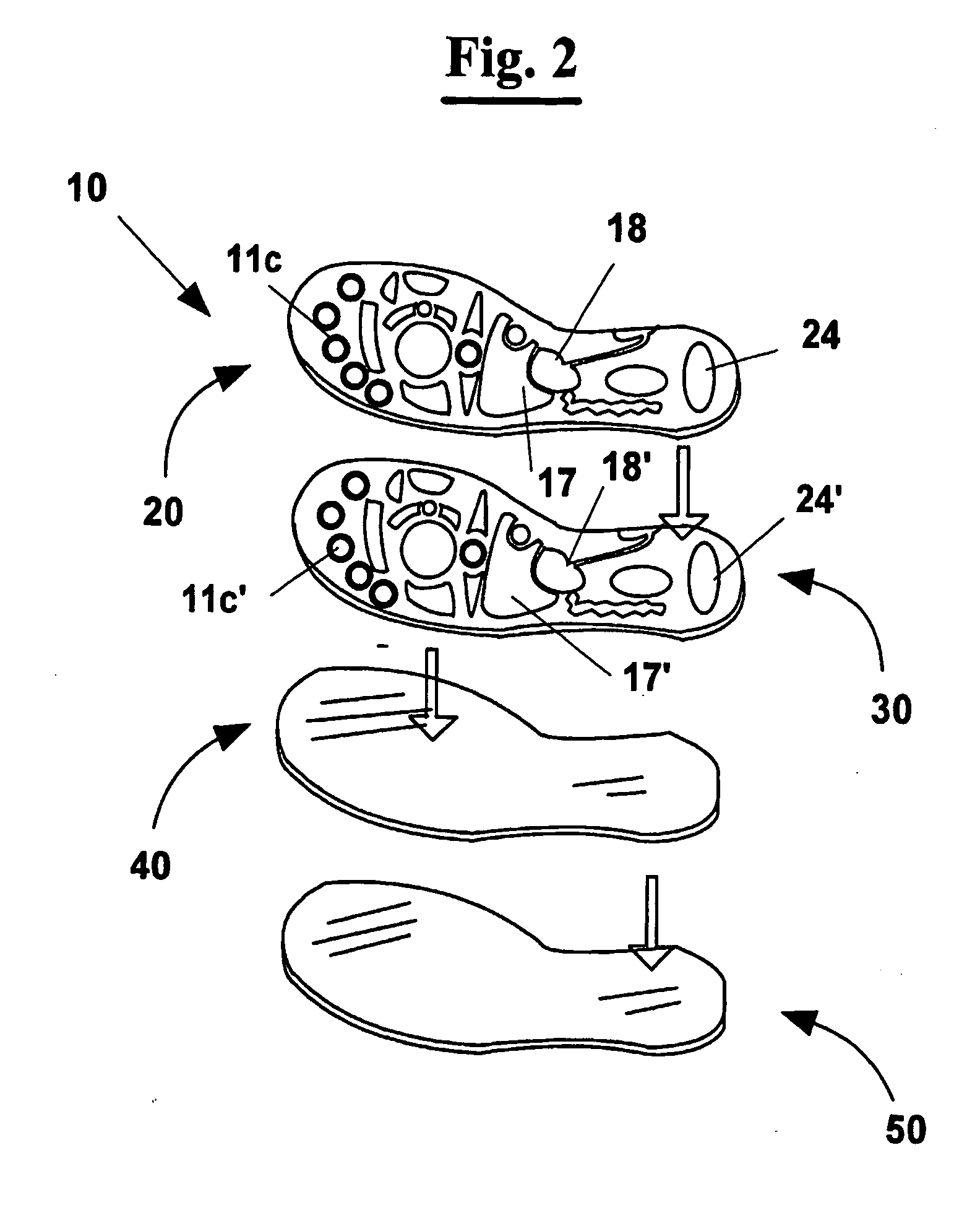 Insole for foot sole reflexology and shoe that includes that insole