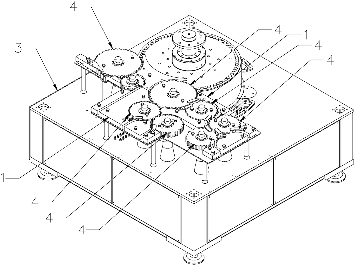 Hollowed-out star wheel guardrail and light inspection machine