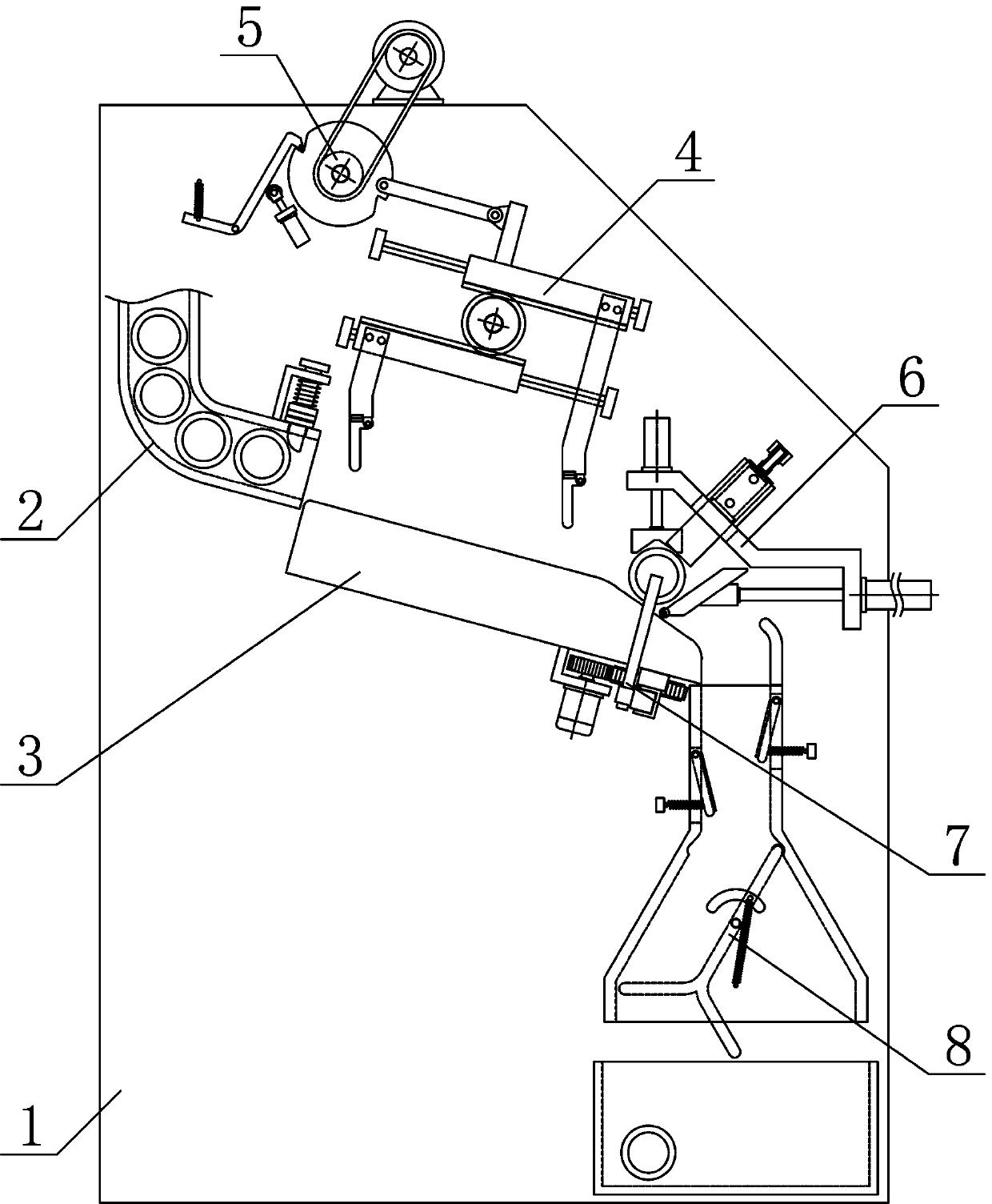 Metal round pipe continuous conveying machining device