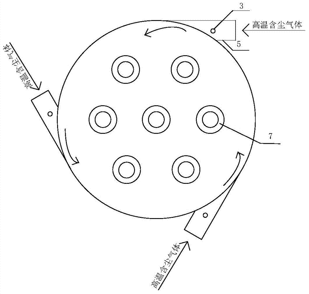 Dust removing and catalyzing integrated device