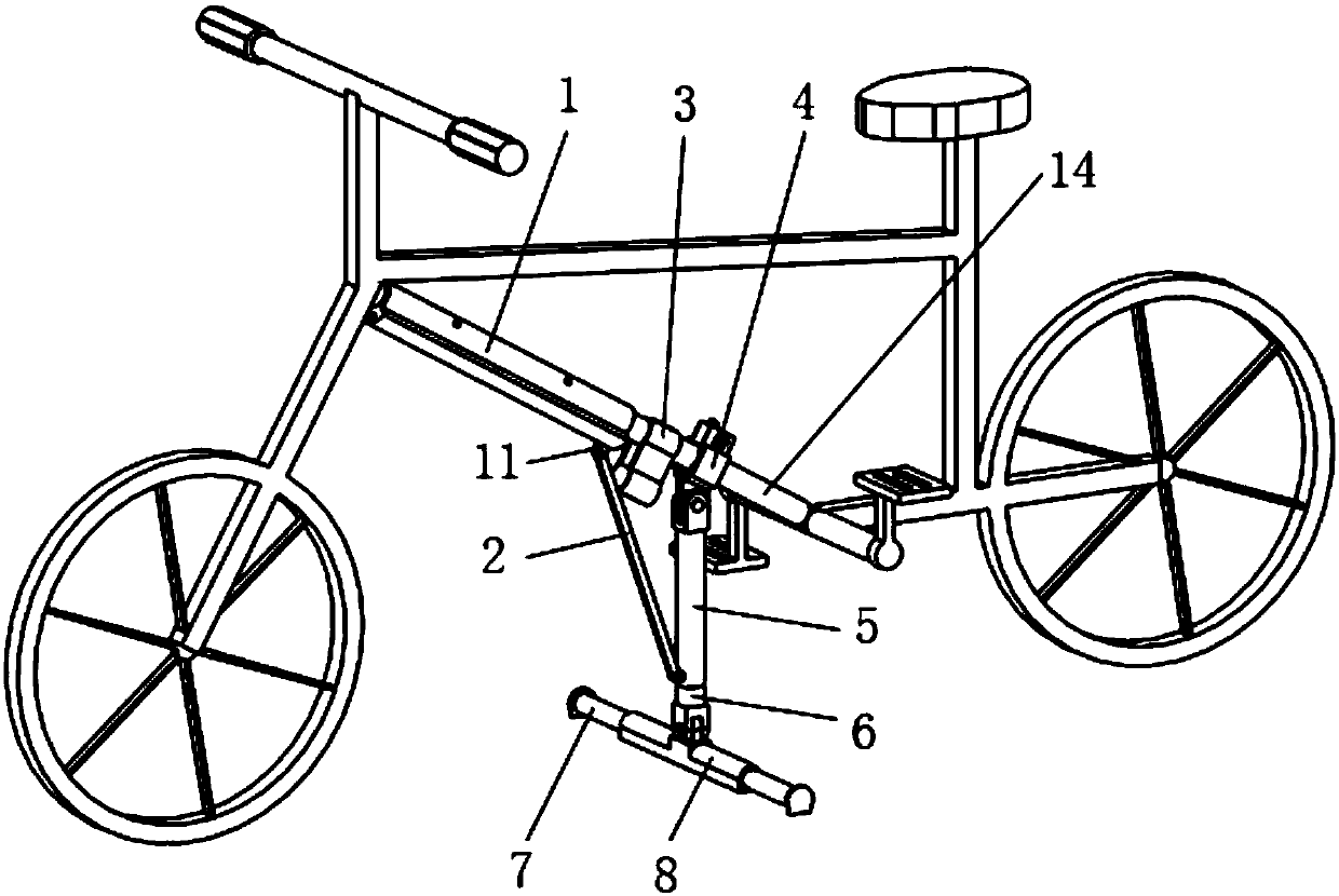 Novel bicycle supporting device