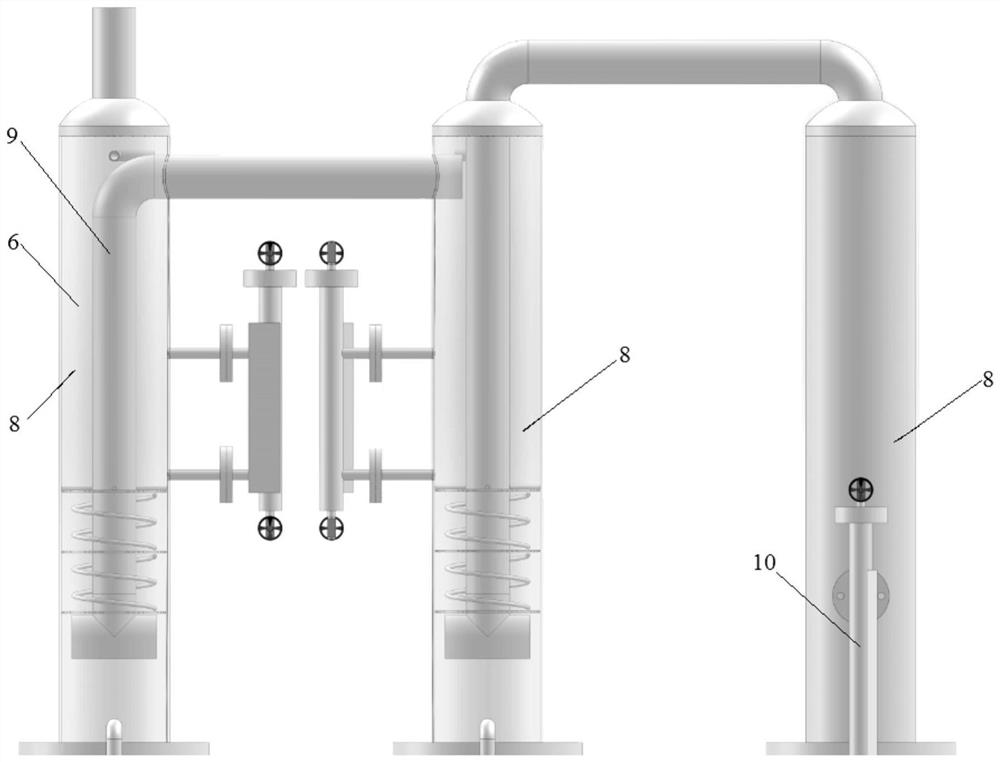 Gas chilled water washing filter device