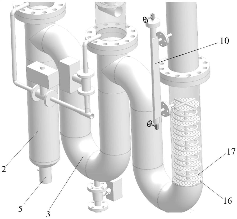 Gas chilled water washing filter device