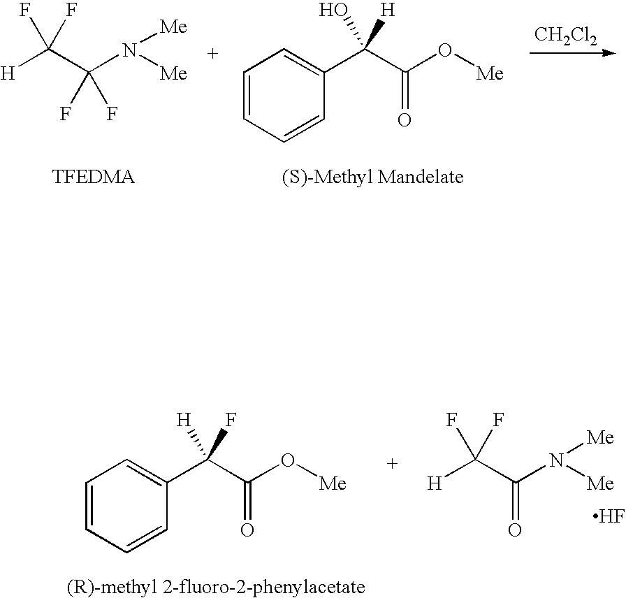 Process for fluorination using 1,1,2,2-tetrafluoroethyl-n,n-dimethylamine