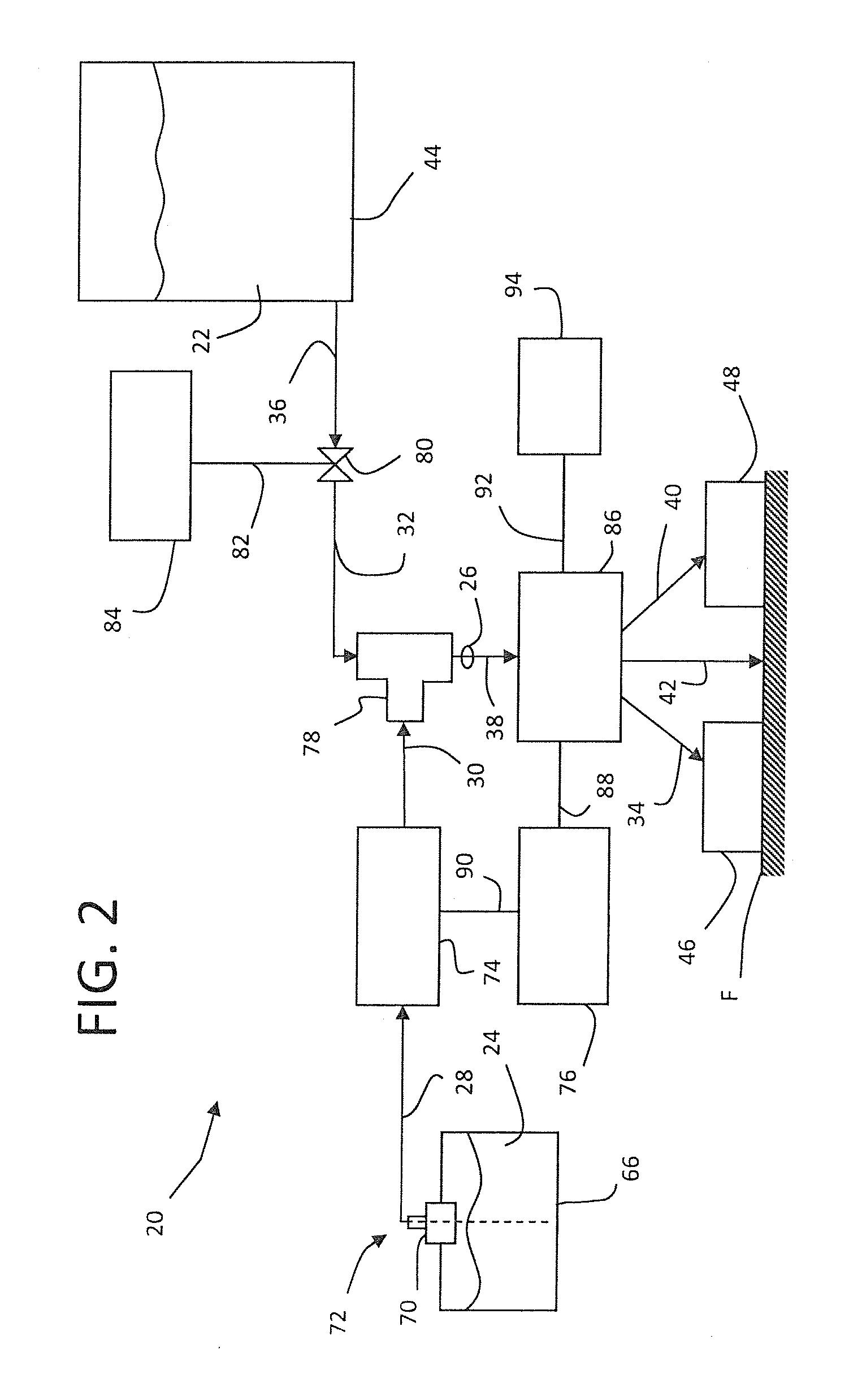 Chemical distribution system for floor cleaning machine