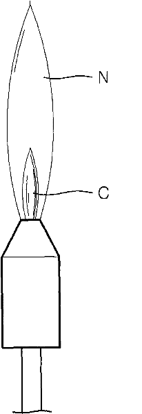 A hydrogen-oxygen combustion burner