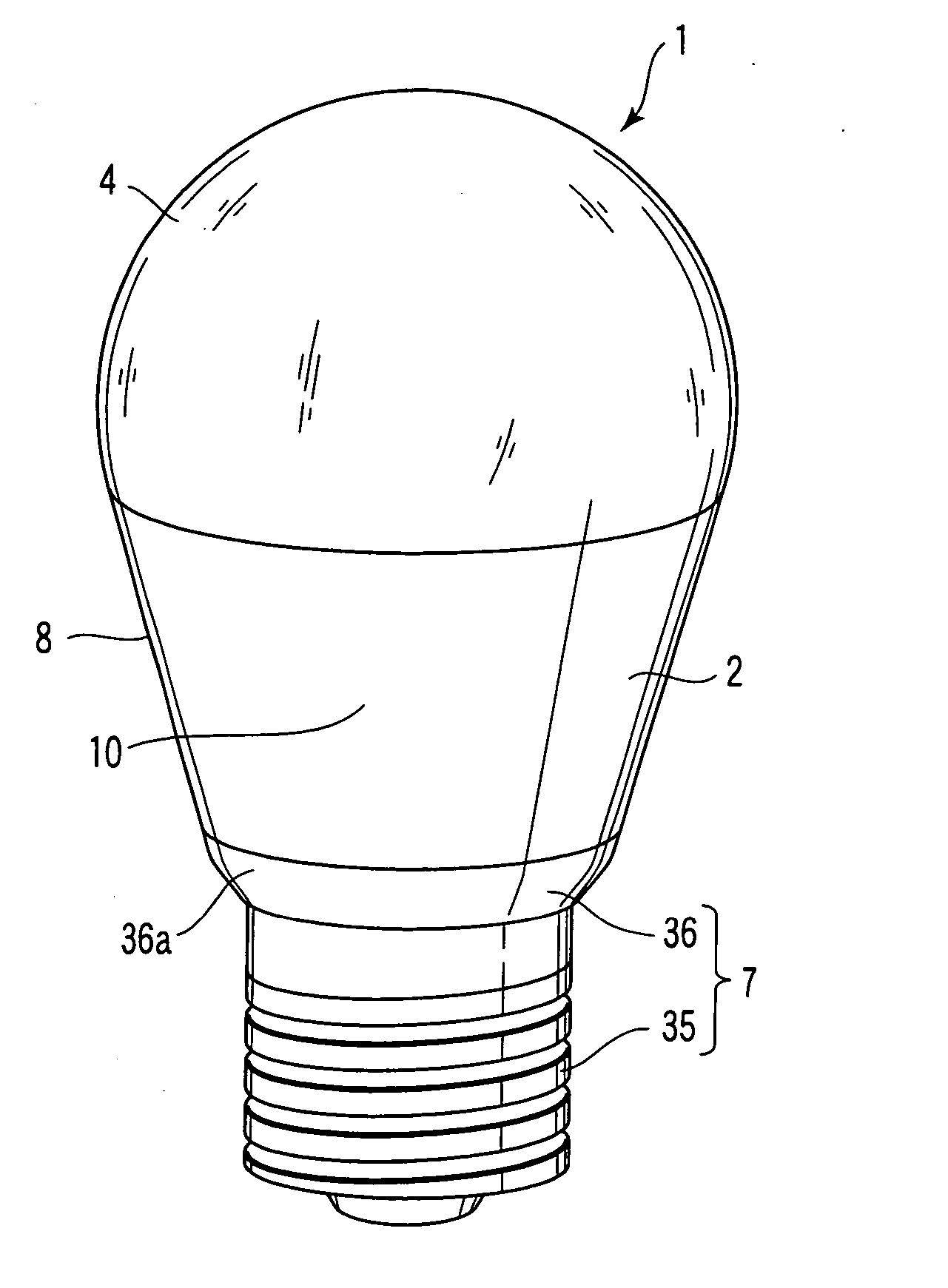 Lamp having outer shell to radiate heat of light source
