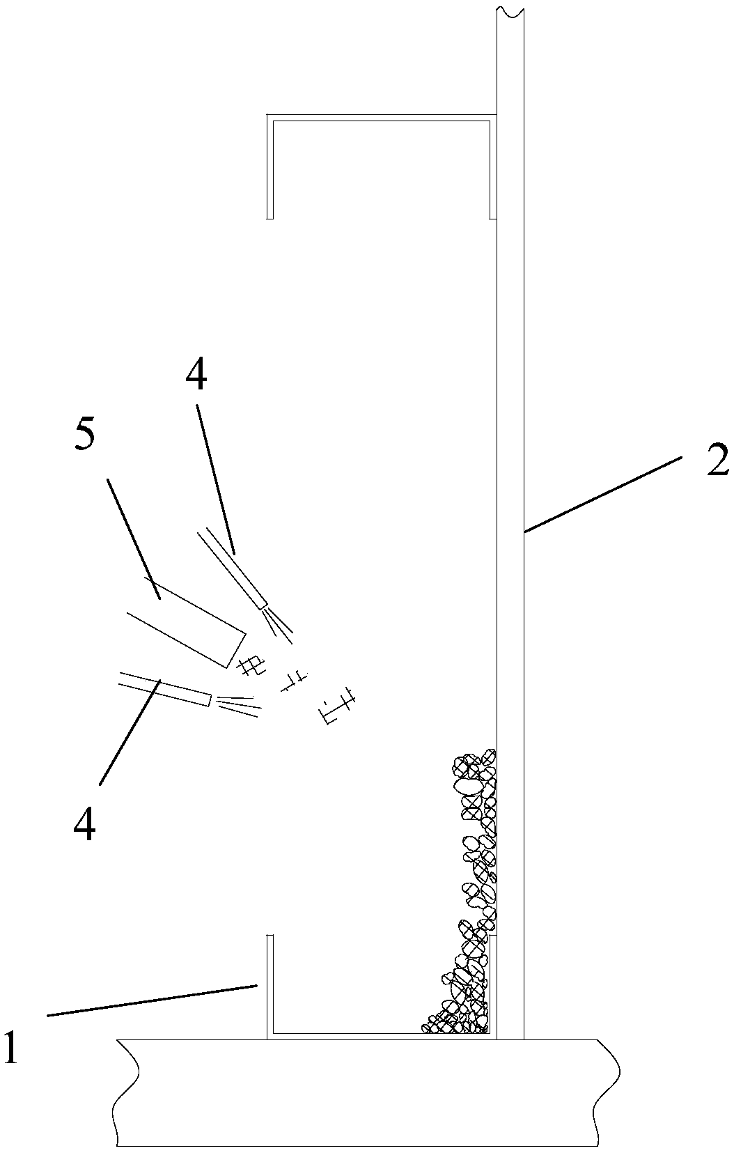 A manufacturing method for on-site spraying and filling of inorganic fiber walls