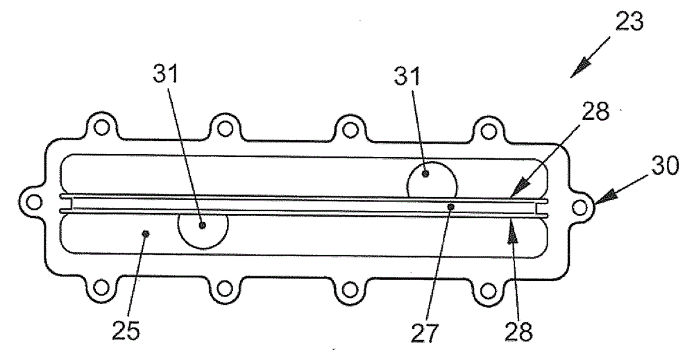 Unit and casing with a cooling jacket