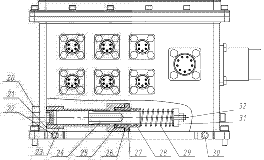 Pressure adaptive watertight connection box of underwater robot