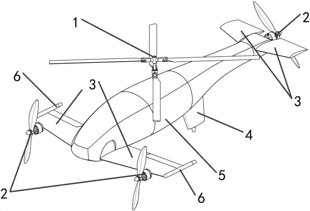 Combined type tilting rotor-wing helicopter