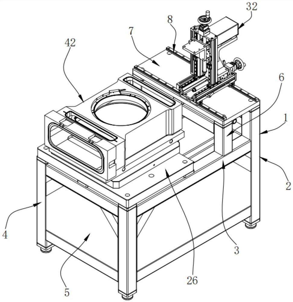 Off-board pre-adjusting and correcting device