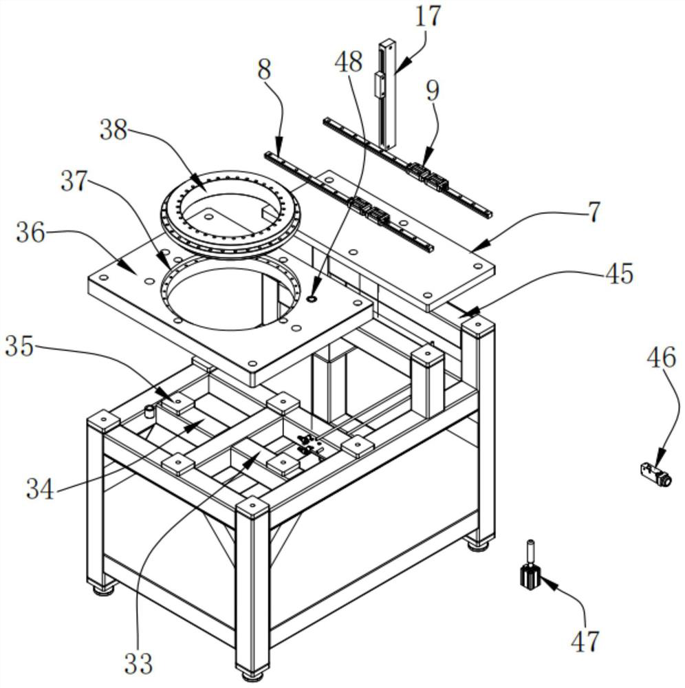 Off-board pre-adjusting and correcting device