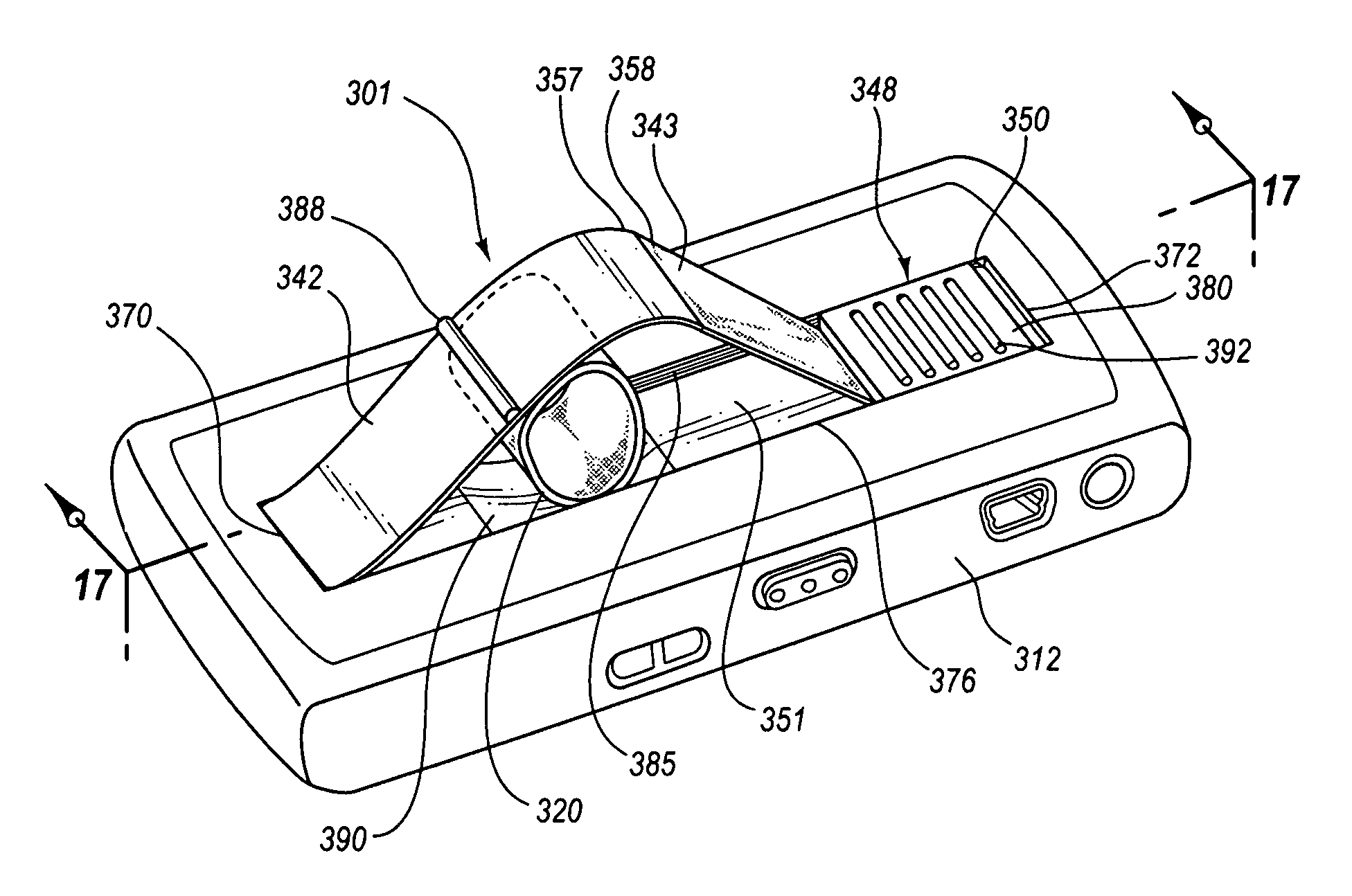 Finger holder for handheld communication units