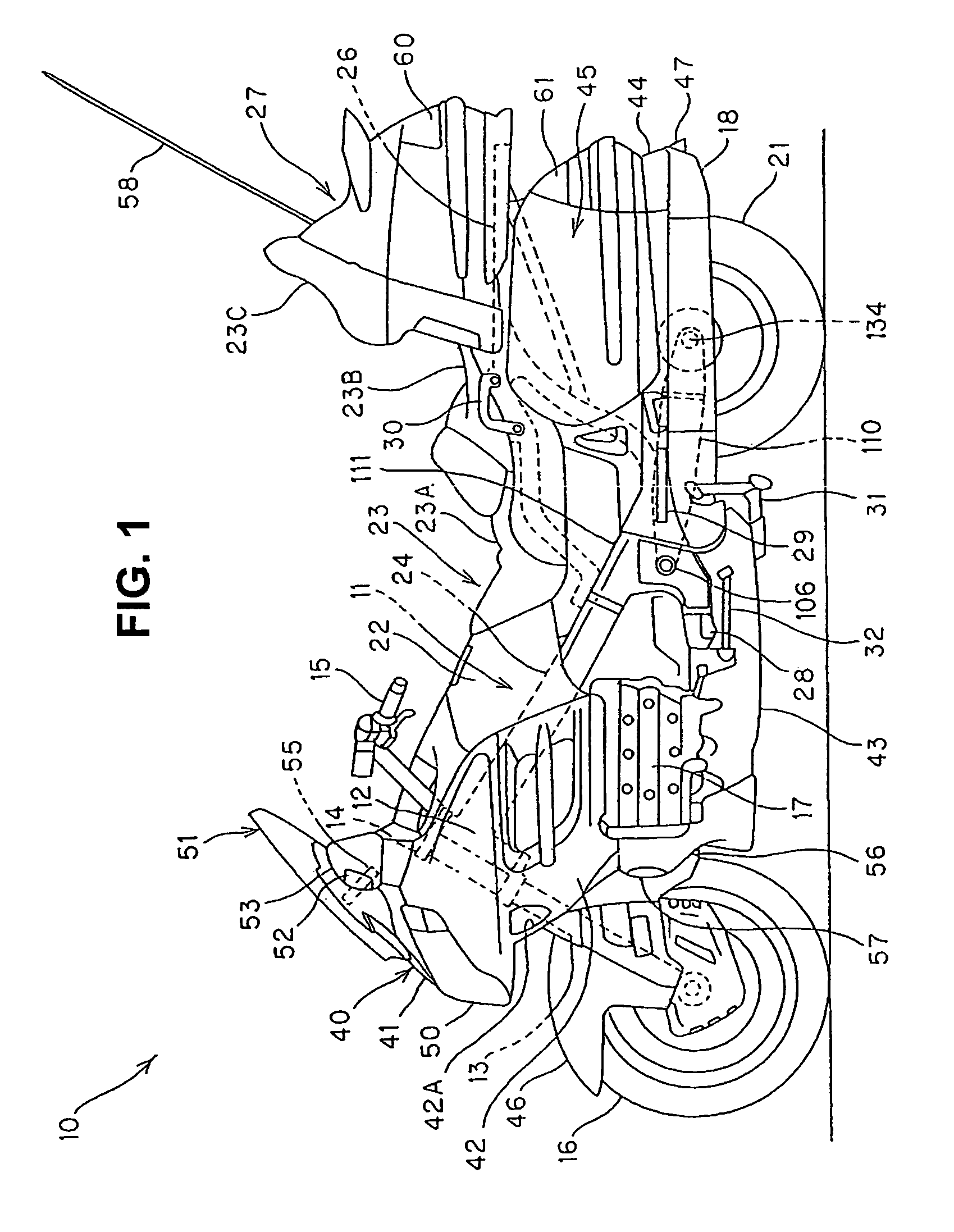 Shaft-driven motorcycle with pivotally mounted swing arm and related support structure