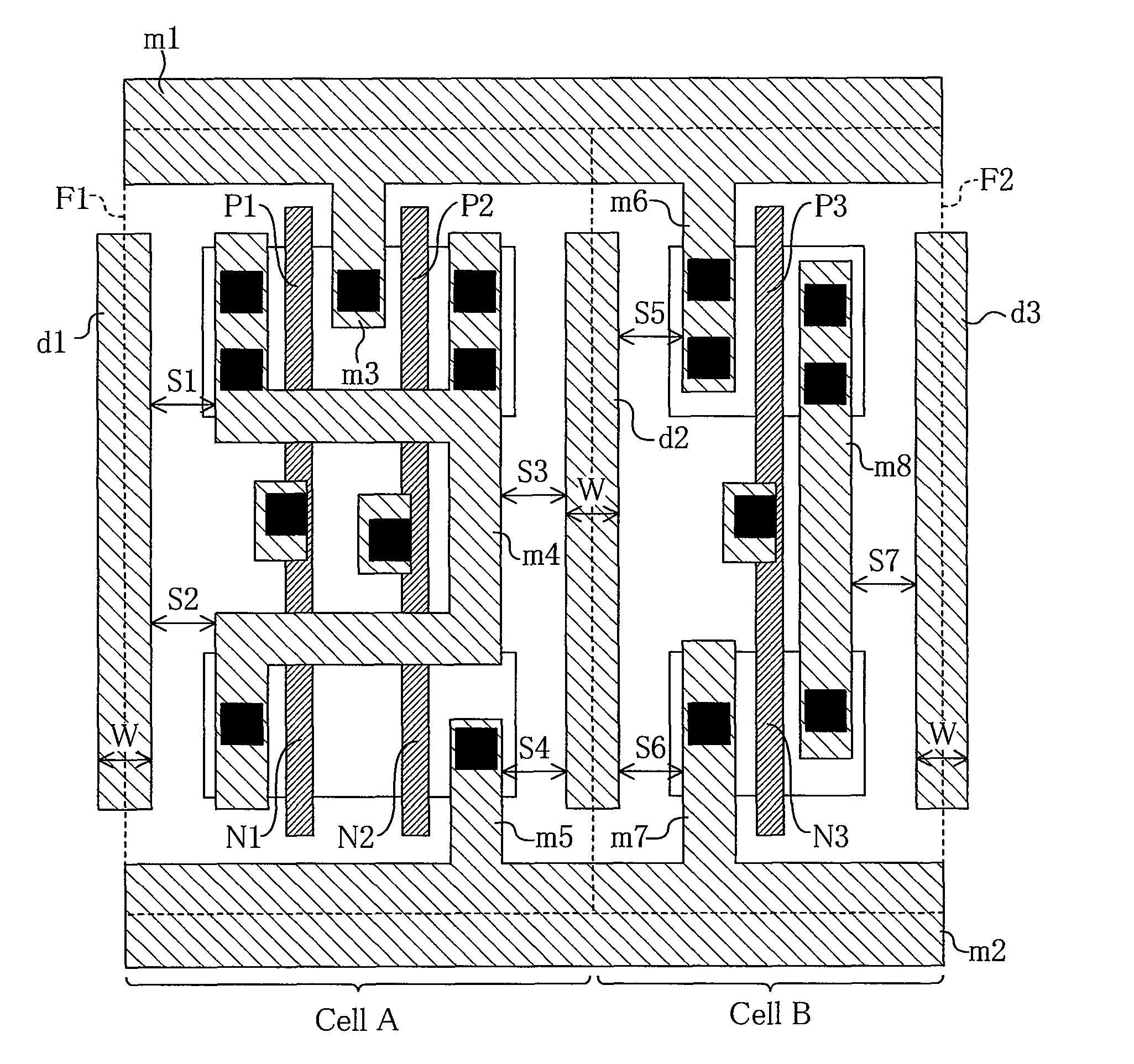 Semiconductor integrated circuit device having a dummy metal wiring line