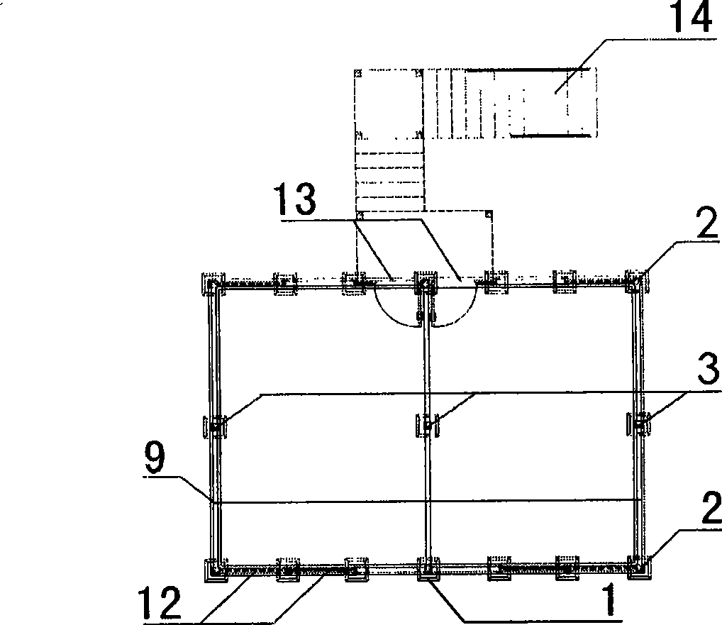 Composite hollow slab house and building method thereof