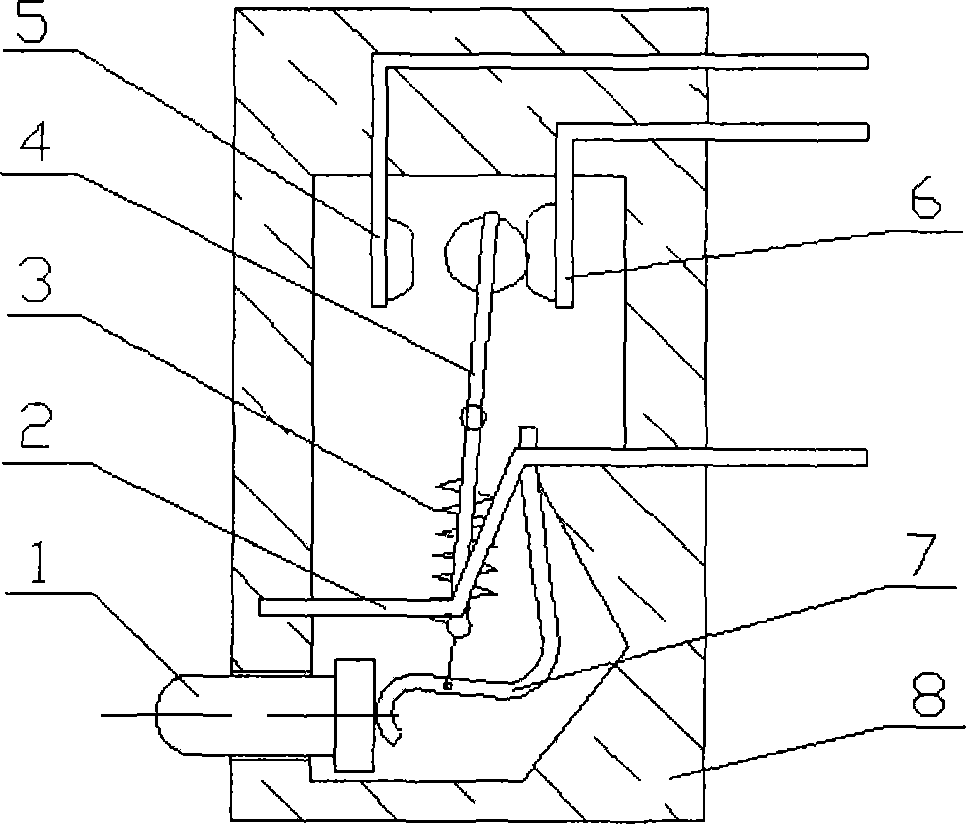 Novel anti-blocking method and device for electric locomotive air channel relay