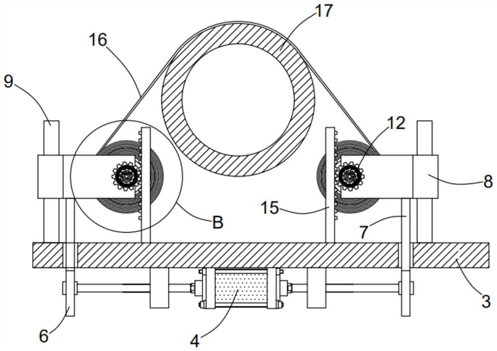 A continuous cloth type steel pipe grinding device