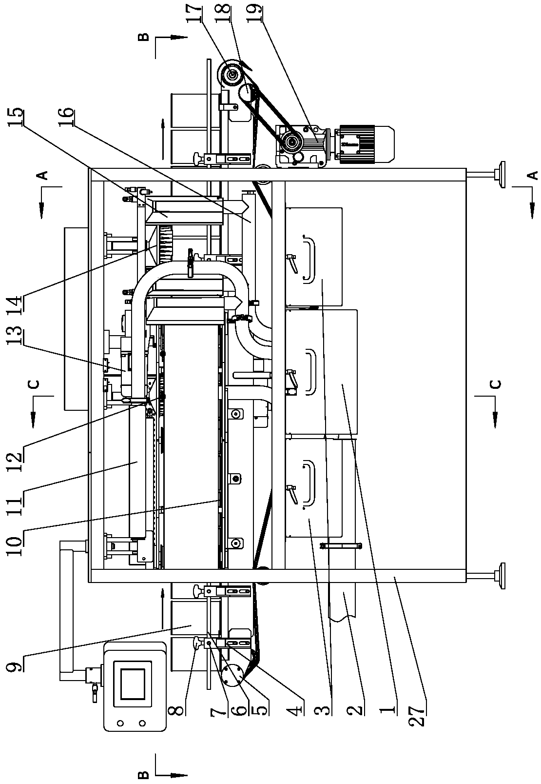 Tank cleaning machine