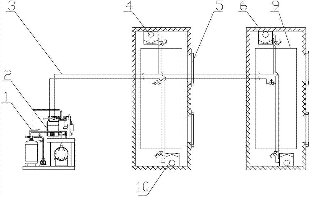 Ship ice-temperature cold storage