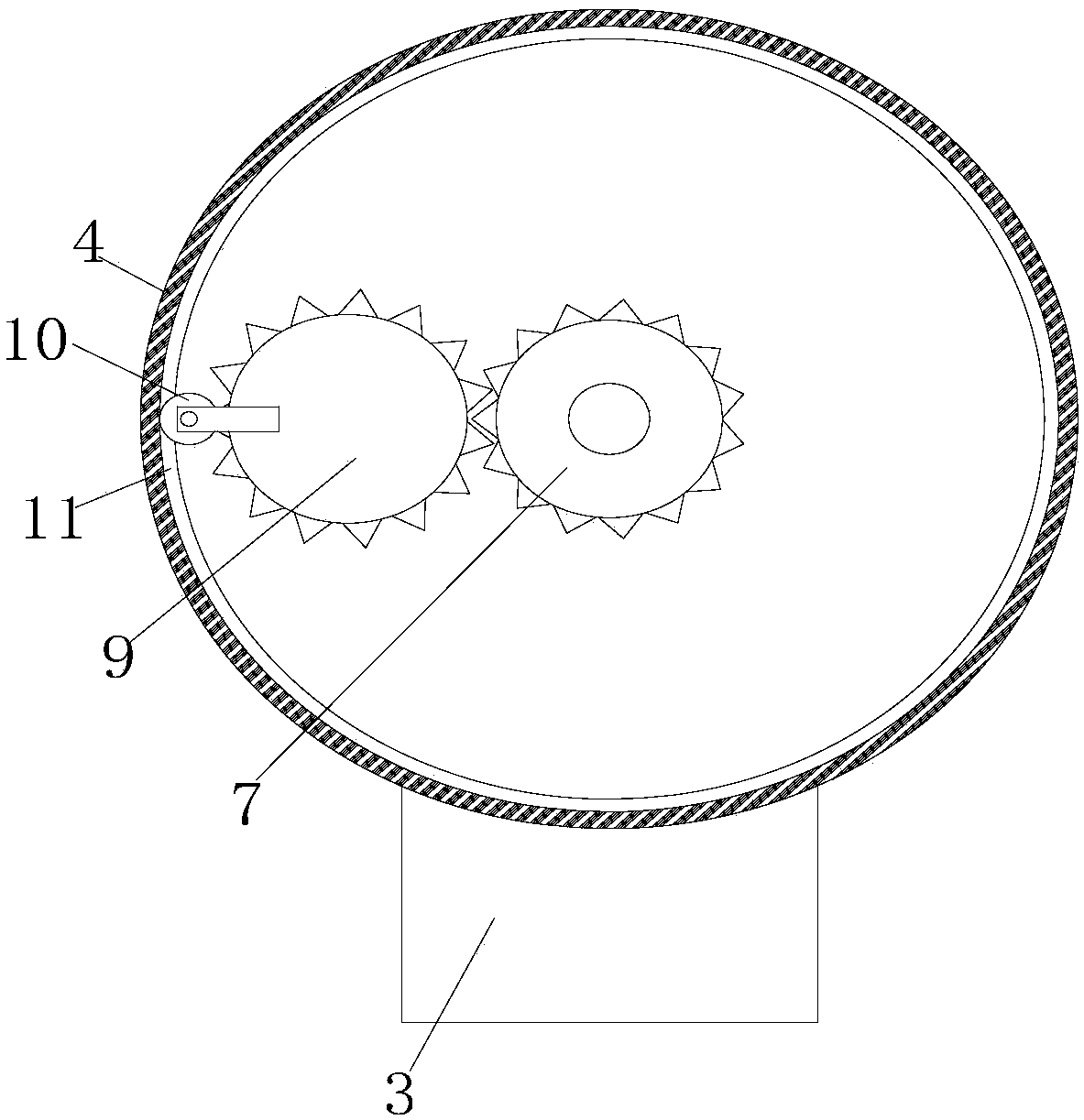 A plastic valve port grinding device