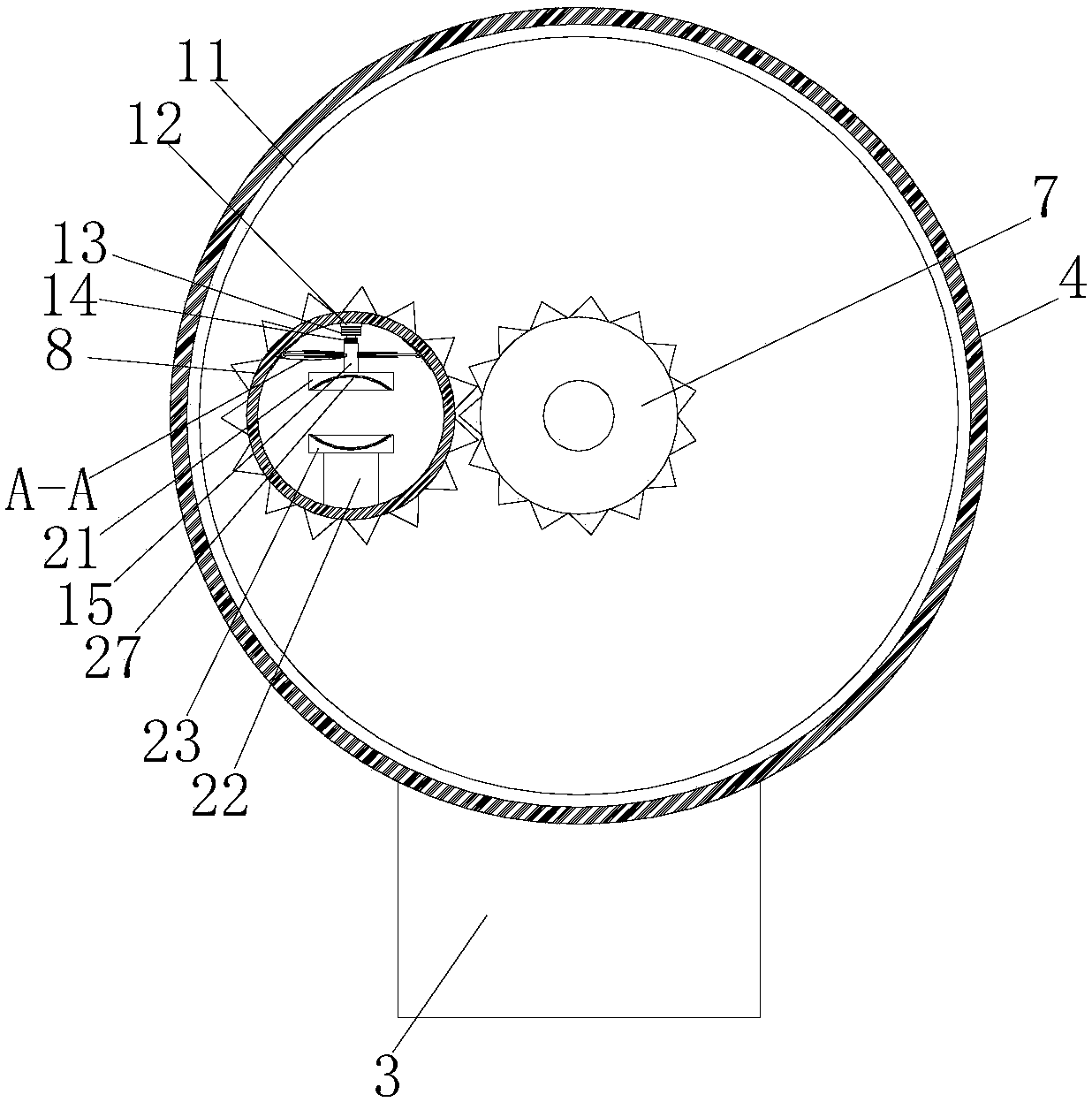 A plastic valve port grinding device