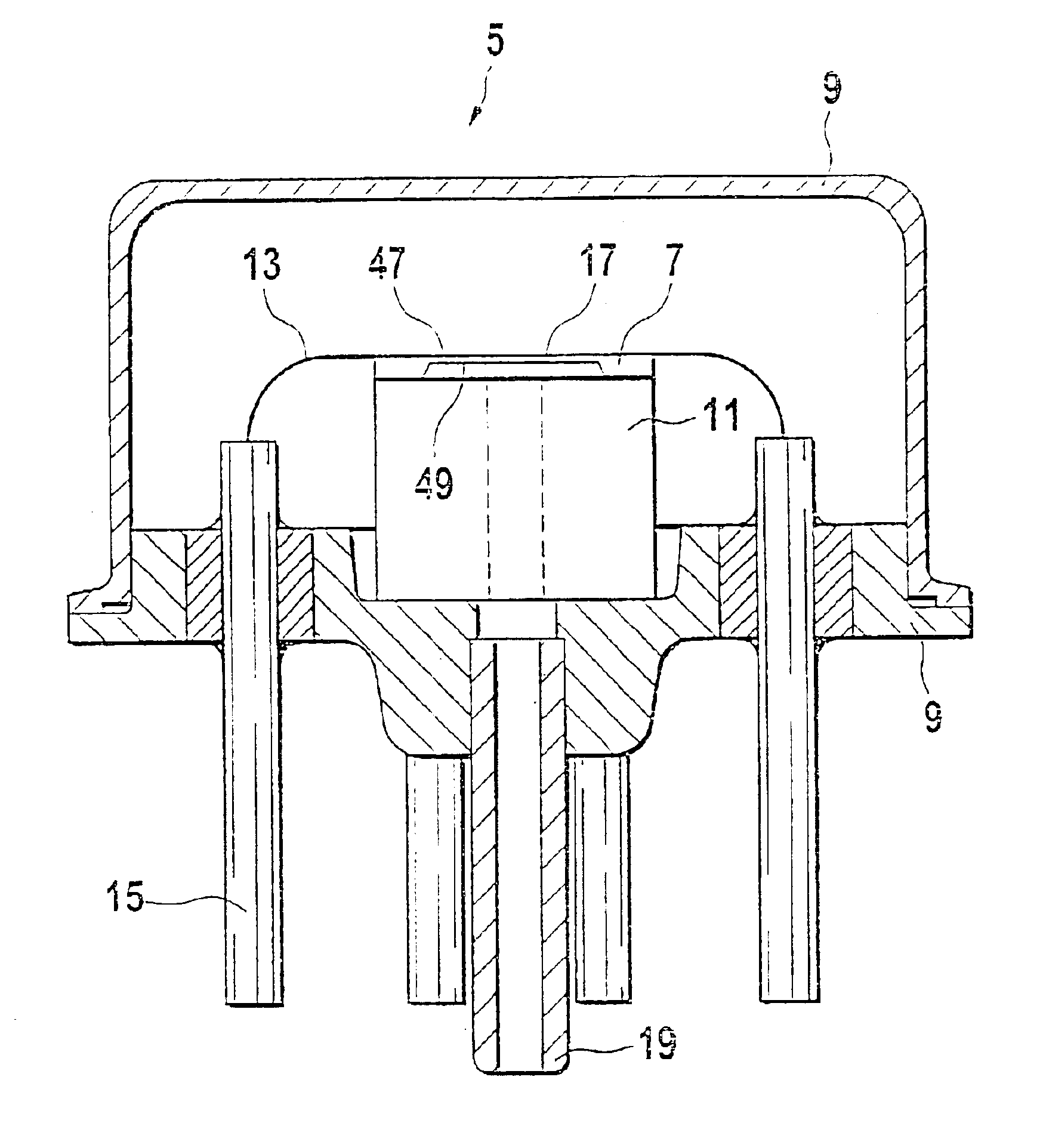 Pressure sensor module with sensor cell and adapter