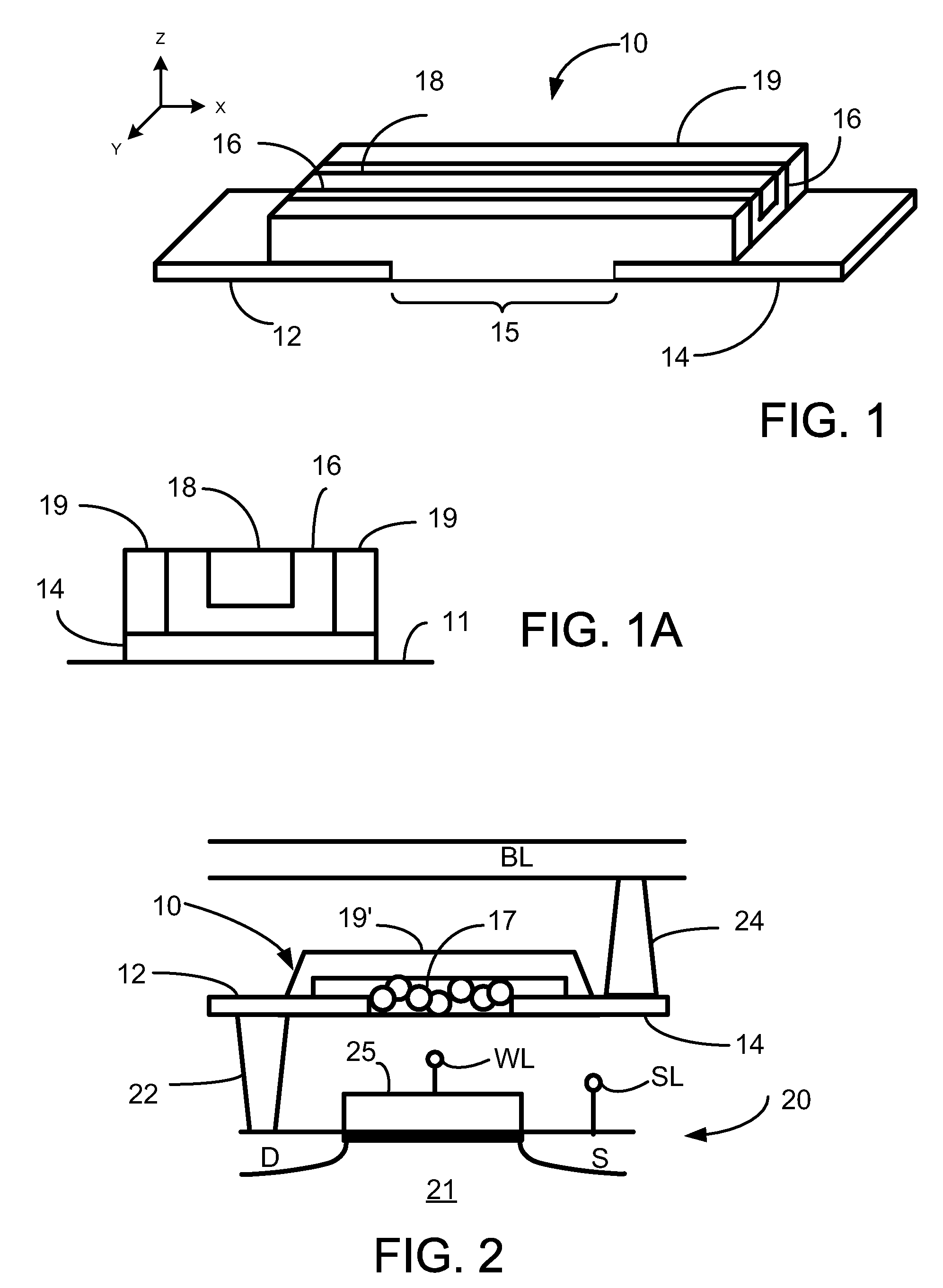 Planar programmable metallization memory cells