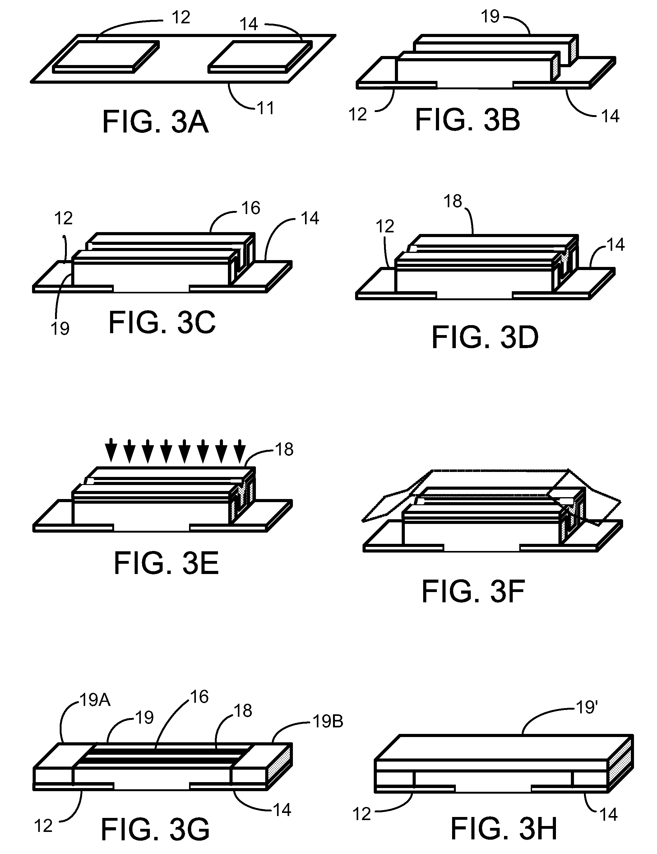 Planar programmable metallization memory cells