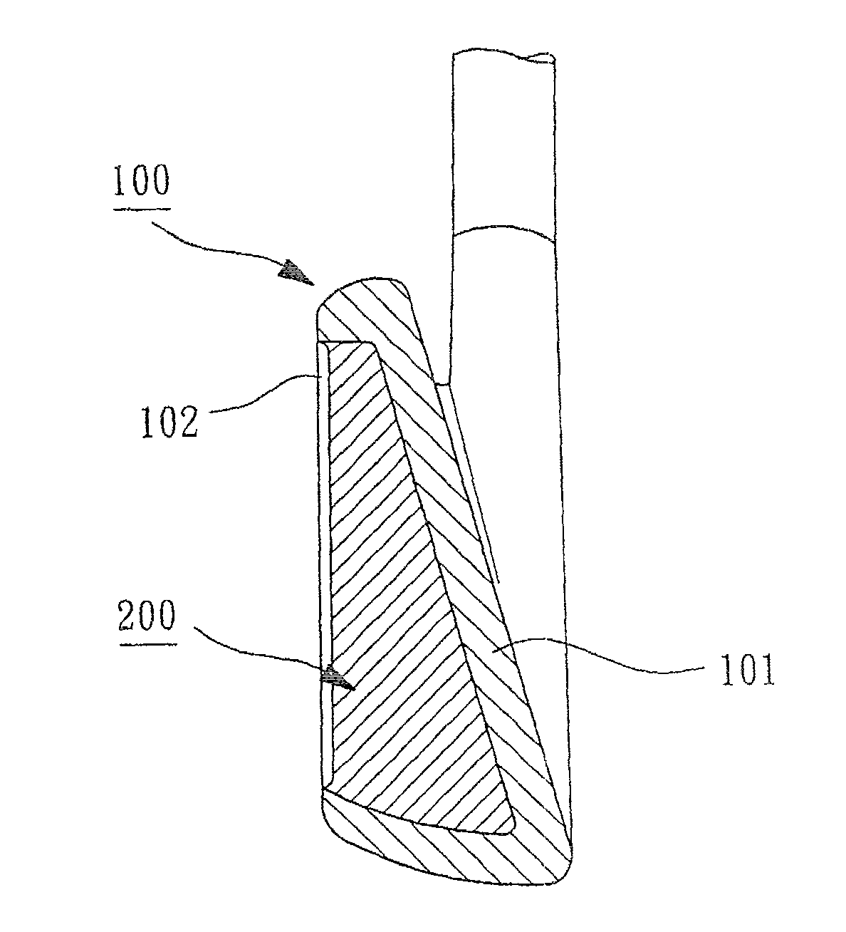 Golf club head counterweight structure able to absorb shock