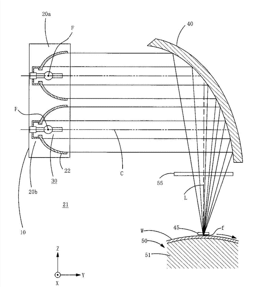 Polarizing element unit, transmittance setting method of polarizing element unit, light irradiation apparatus using same