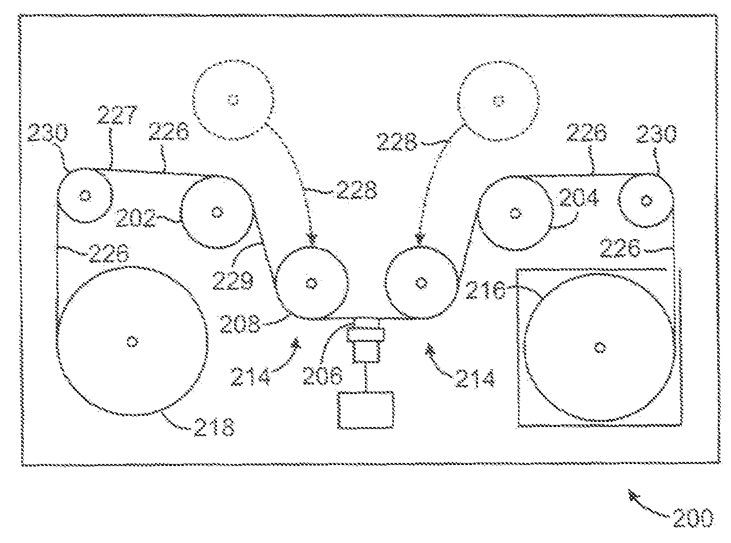 Tape system with an isolated load/unload tape path